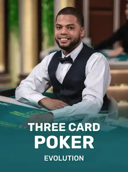 Three Card Poker live casino table